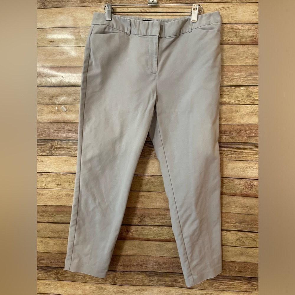 Liz Claiborne Career Emma Women’s Gray Mid Rise Flat Front Classic Pants 8